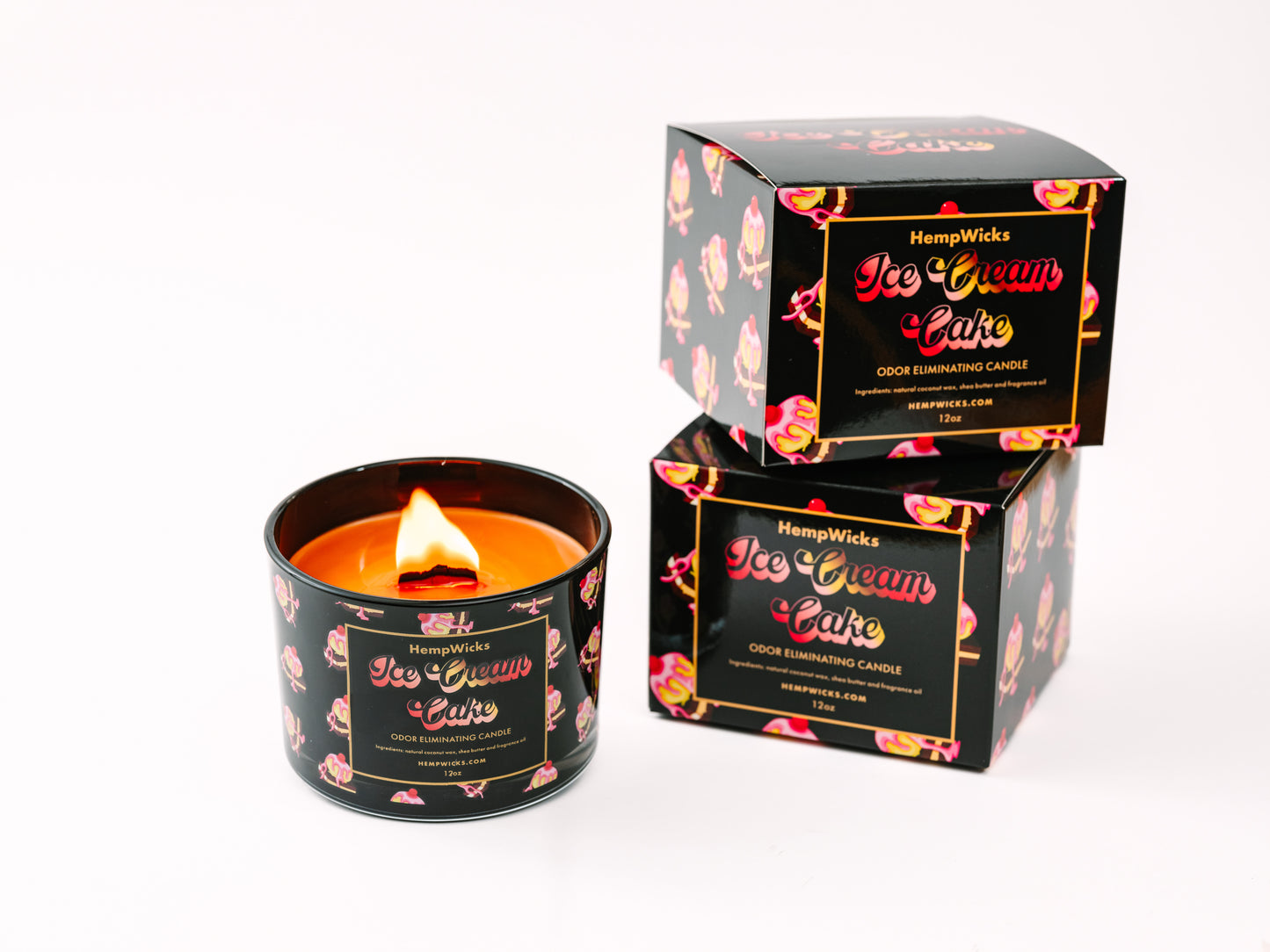 Ice cream Cake  Odor Eliminating Candle